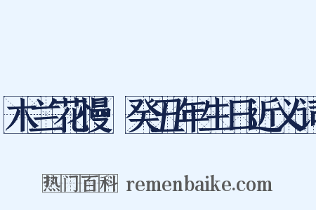 木兰花慢·癸丑年生日近义词是什么意思的图片